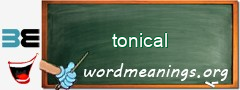 WordMeaning blackboard for tonical